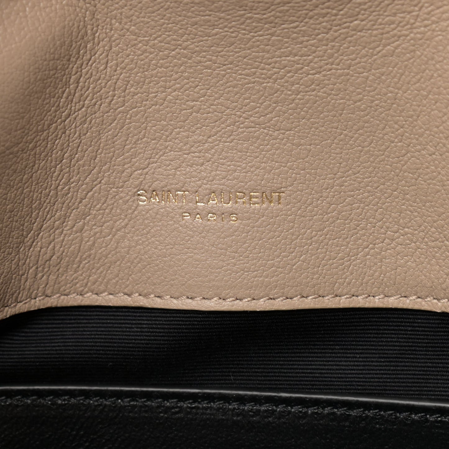 Sheepskin Matelasse Chevron Monogram Medium College Bag Dark Beige