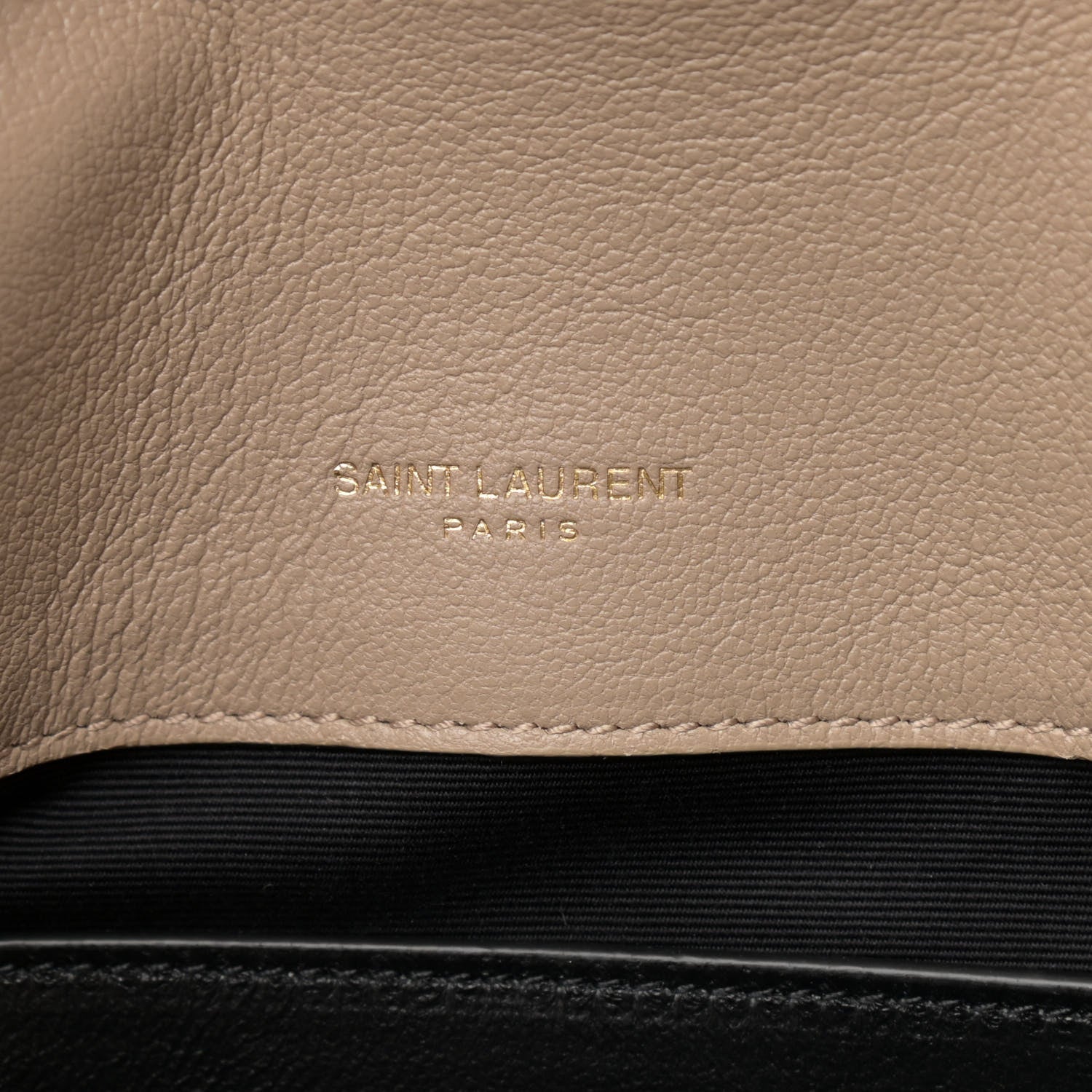 Saint Laurent Sheepskin Matelasse Chevron Monogram Medium College Bag Dark Beige 6 of 11
