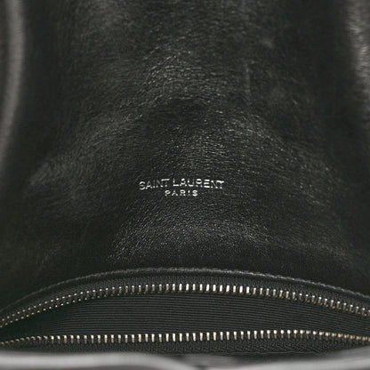 Saint Laurent Lambskin Quilted Small Loulou Puffer Monogram Chain Satchel Black 6 of 11