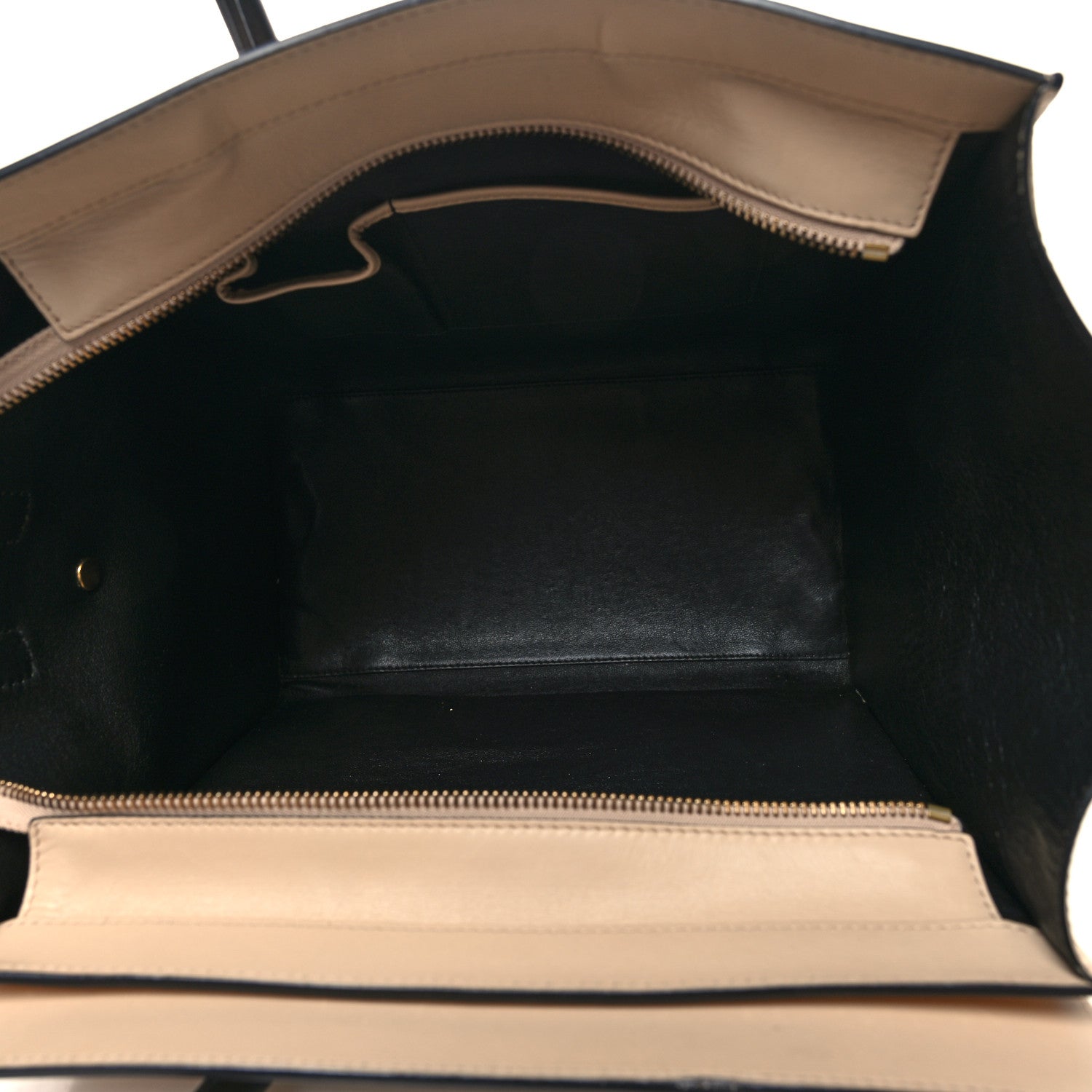 Celine Satin Calfskin Mini Bi-Color Luggage Powder Black 5 of 14
