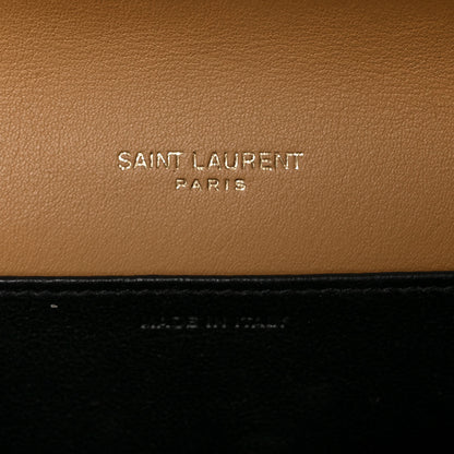 Saint Laurent Micro Raffia Monogram Uptown Chain Wallet Natural Hay Blush 10 of 16