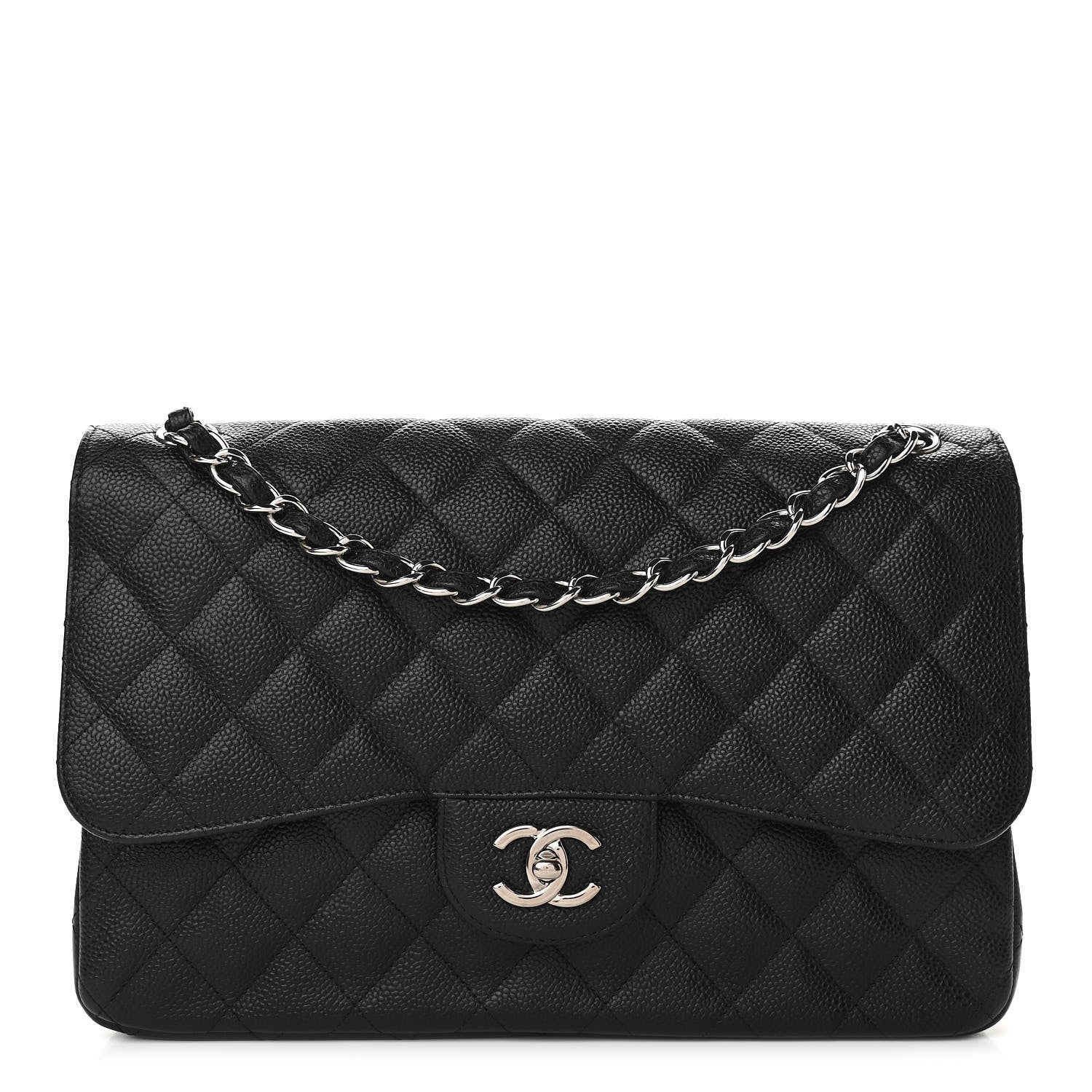 Chanel Caviar Quilted Jumbo Double Flap Black 1 of 9