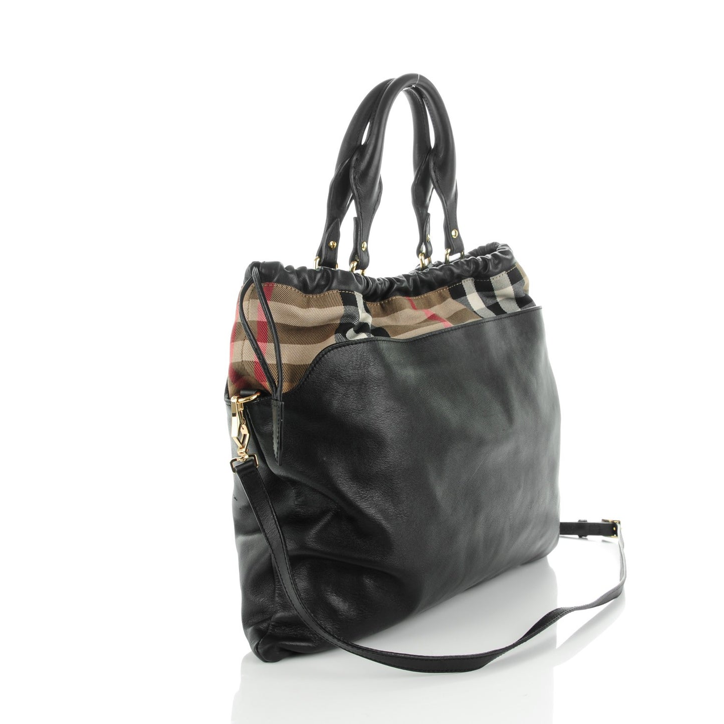 Calfskin House Check Big Crush Black