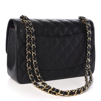 Chanel Caviar Quilted Jumbo Double Flap Black 3 of 11