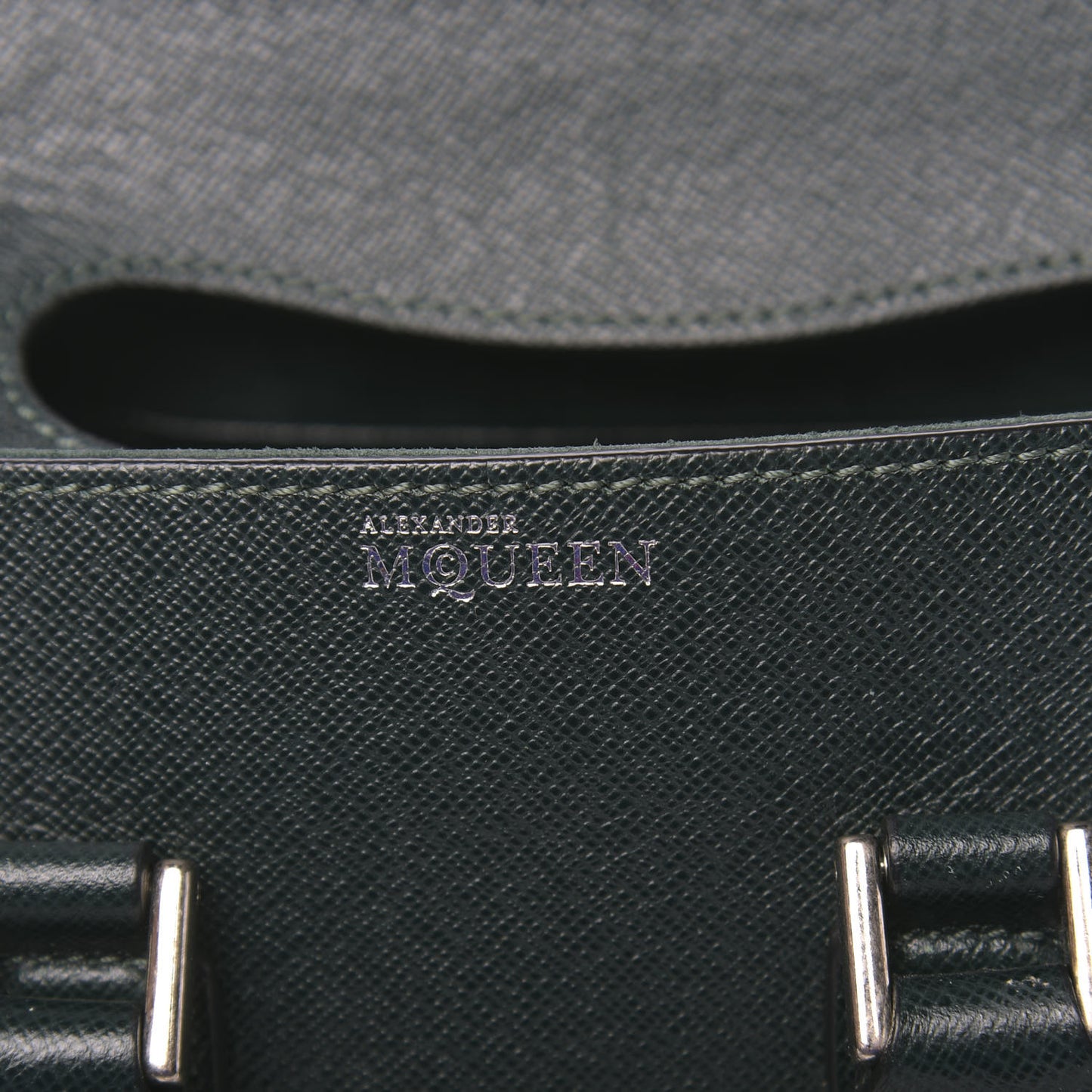Grain Calfskin Mini Heroine Military Green