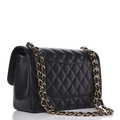 Chanel Caviar Quilted Jumbo Double Flap Black 4 of 9