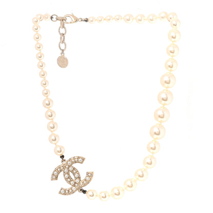 Chanel Pearl CC 100th Anniversary Necklace Light Gold 3 of 5