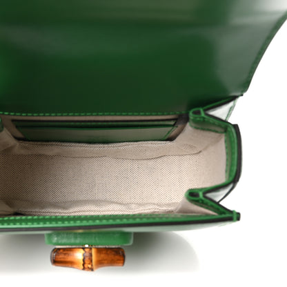 Gucci Boarded Dyana Lux Calfskin Mini Bamboo 1947 Top Handle Bag Spring Green 5 of 10