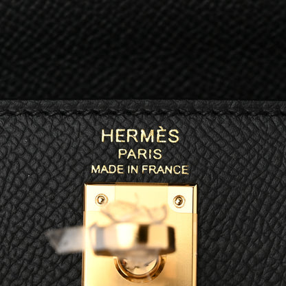 Hermes Epsom Kelly Sellier 25 Black 6 of 11