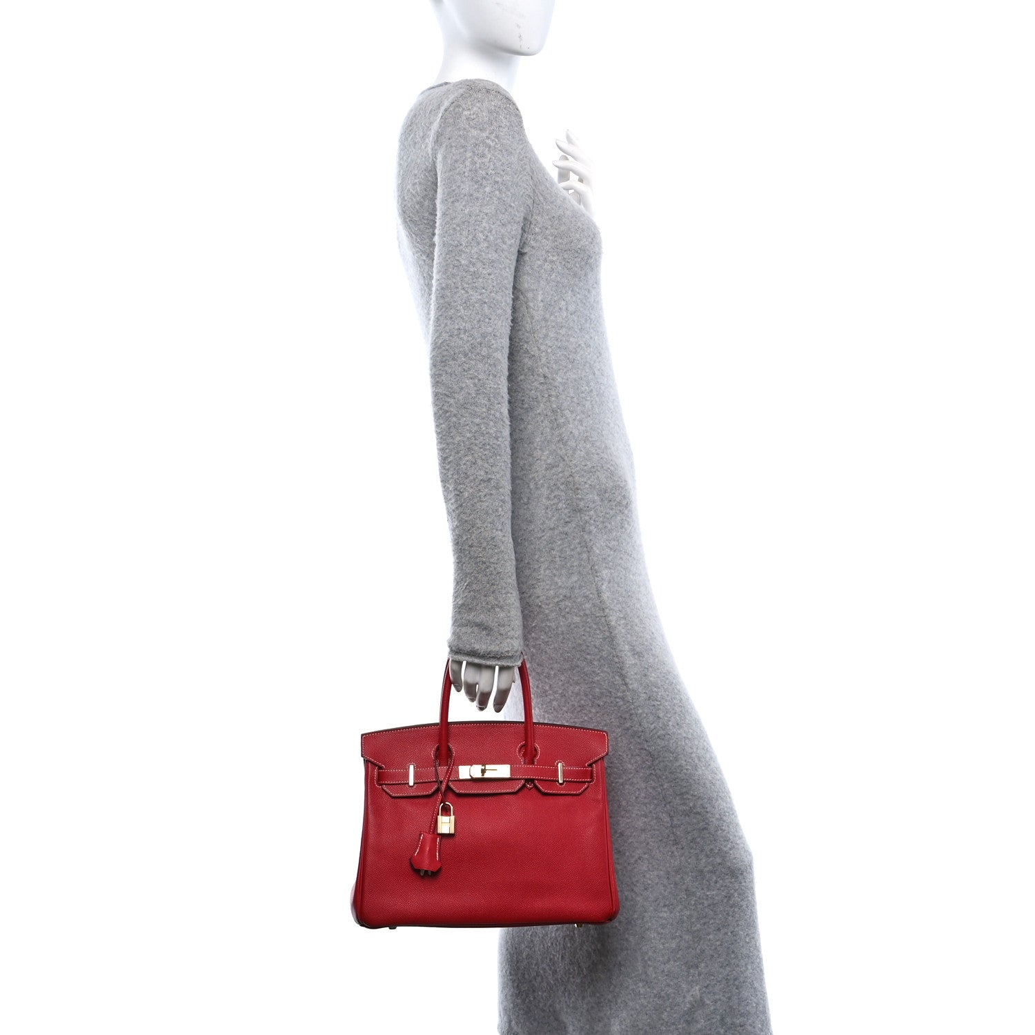 Hermes Epsom Candy Birkin 30 Rouge Casaque Bleu Thalassa 2 of 15