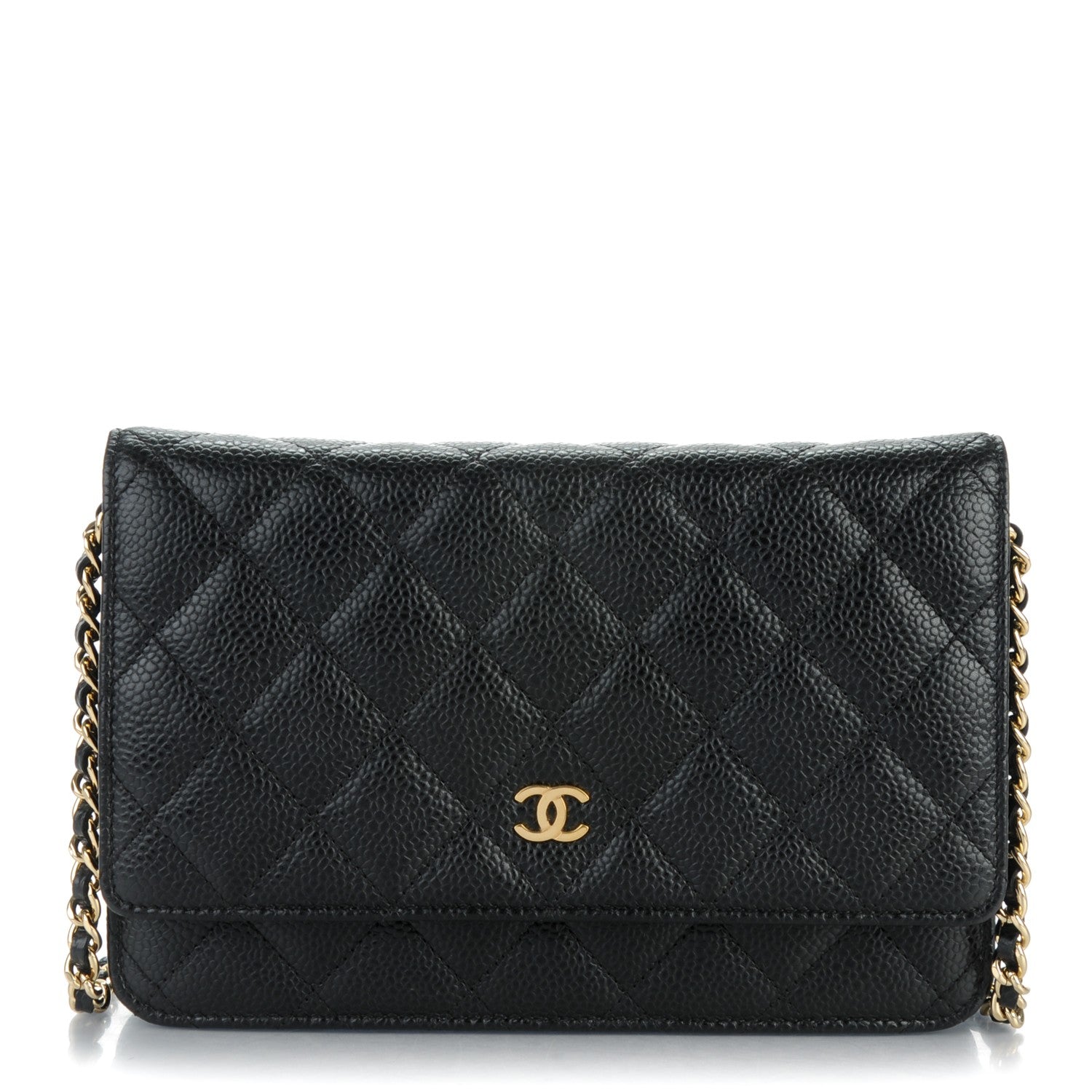 Chanel Caviar Quilted Wallet On Chain WOC Black 1 of 8