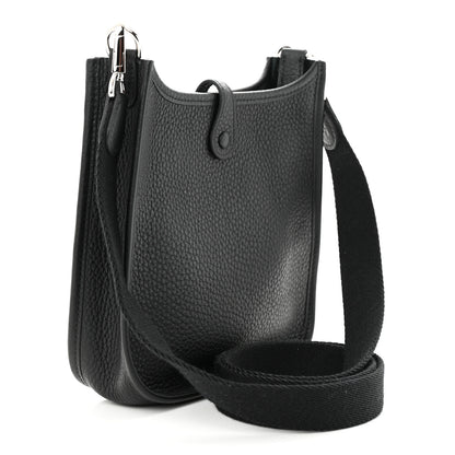 Hermes Taurillon Clemence Evelyne TPM Black 3 of 10