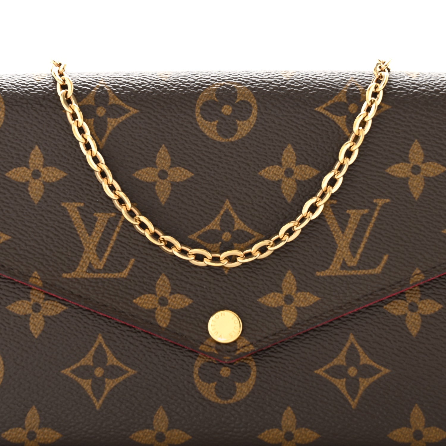 Louis Vuitton Monogram Pochette Felicie Chain Wallet Fuchsia 9 of 12