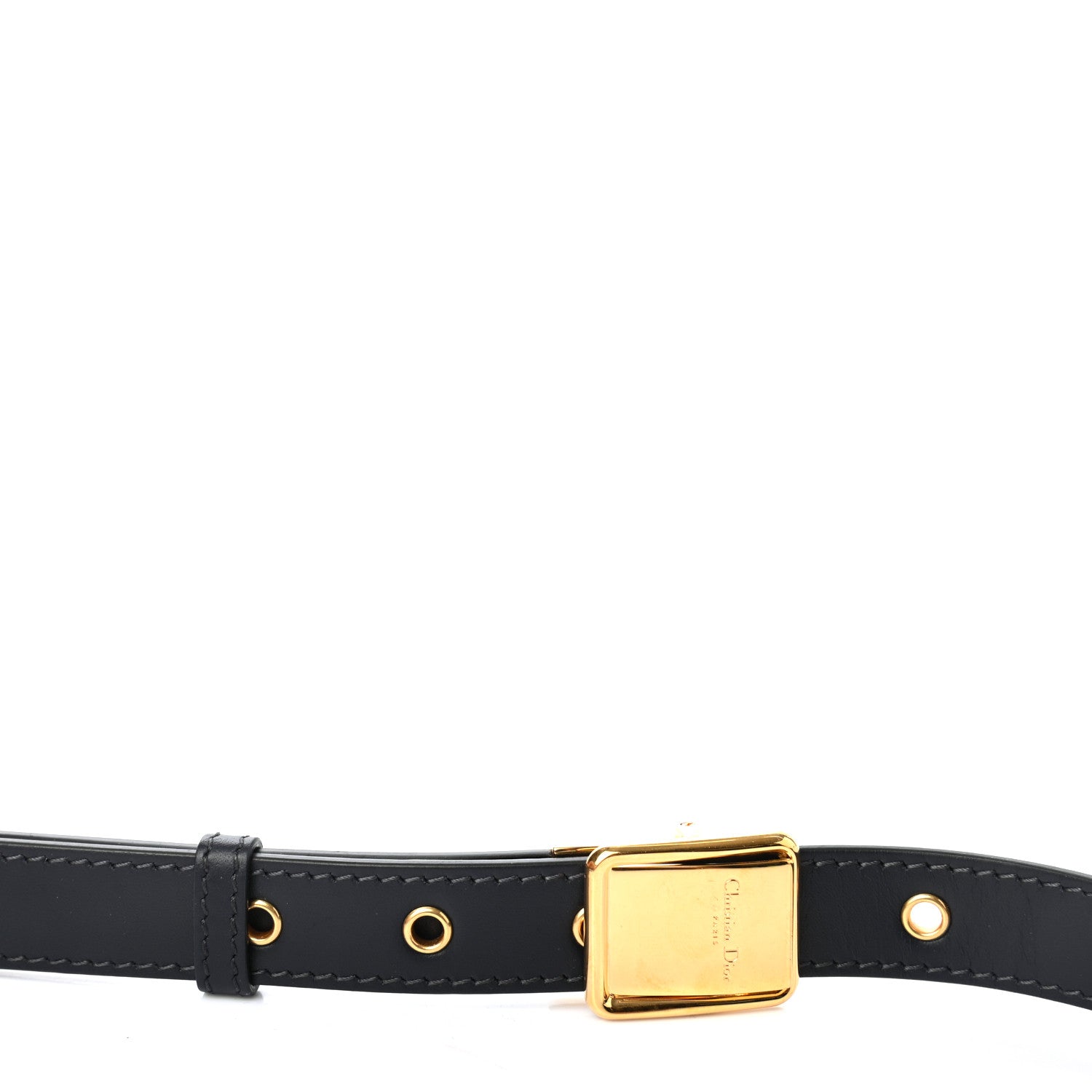 Christian Dior Box Calfskin Bobby Flap Adjustable Shoulder Strap Black 4 of 4