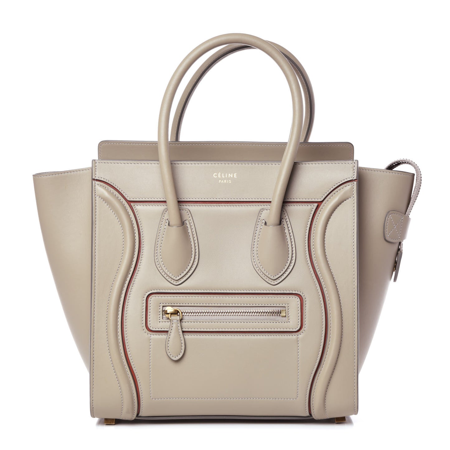 Smooth Calfskin Interstice Micro Luggage Quartz