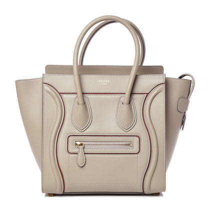 Celine Smooth Calfskin Interstice Micro Luggage Quartz 1 of 12