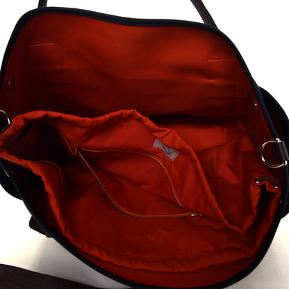 Hermes Toile Sac De Pansage Groom Bleu Navy Feu 8 of 8