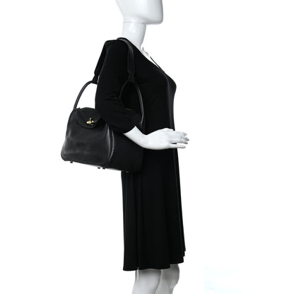 Hermes Taurillon Clemence Lindy 30 Black 2 of 11