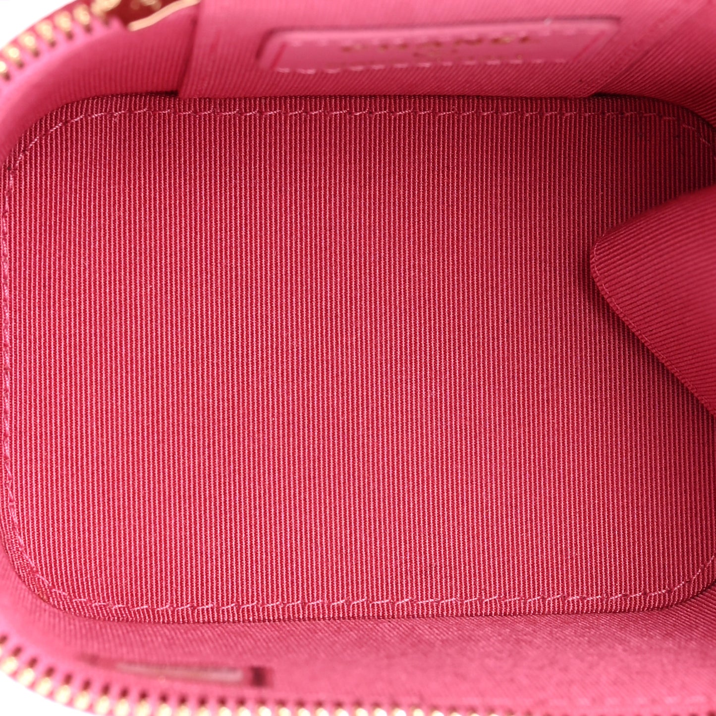 Caviar Quilted Mini Vanity Case With Chain Pink