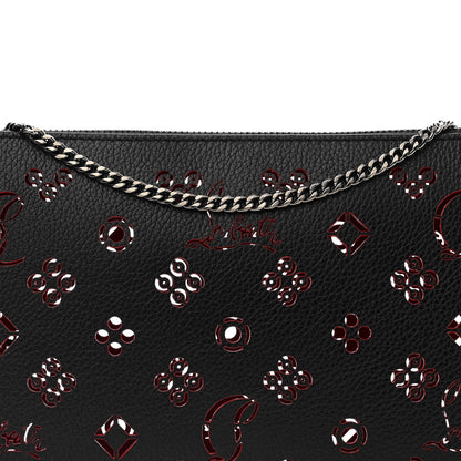 Christian Louboutin Calfskin Loubinthesky Perforated Shoulder Bag Black 6 of 8