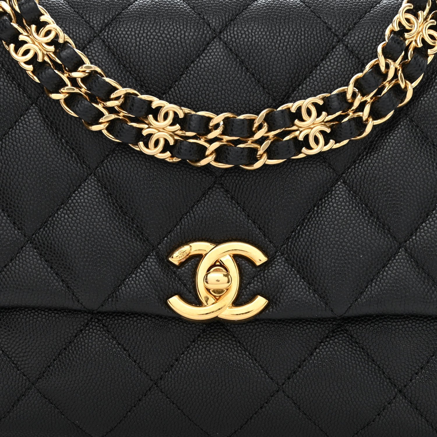 Chanel Caviar Quilted Coco First Flap Black 8 of 11