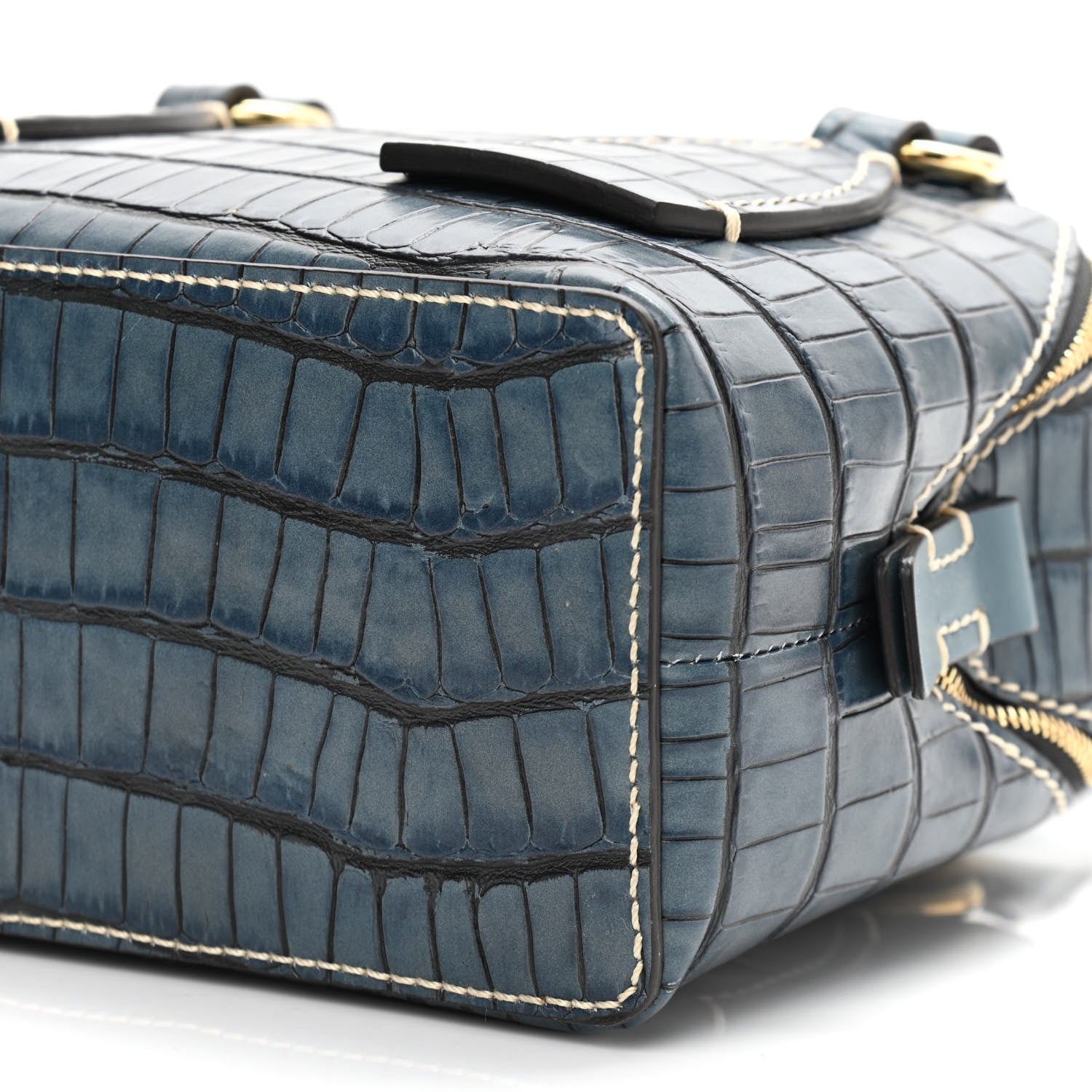 Chloe Calfskin Crocodile Embossed Small Daria Blue 11 of 11