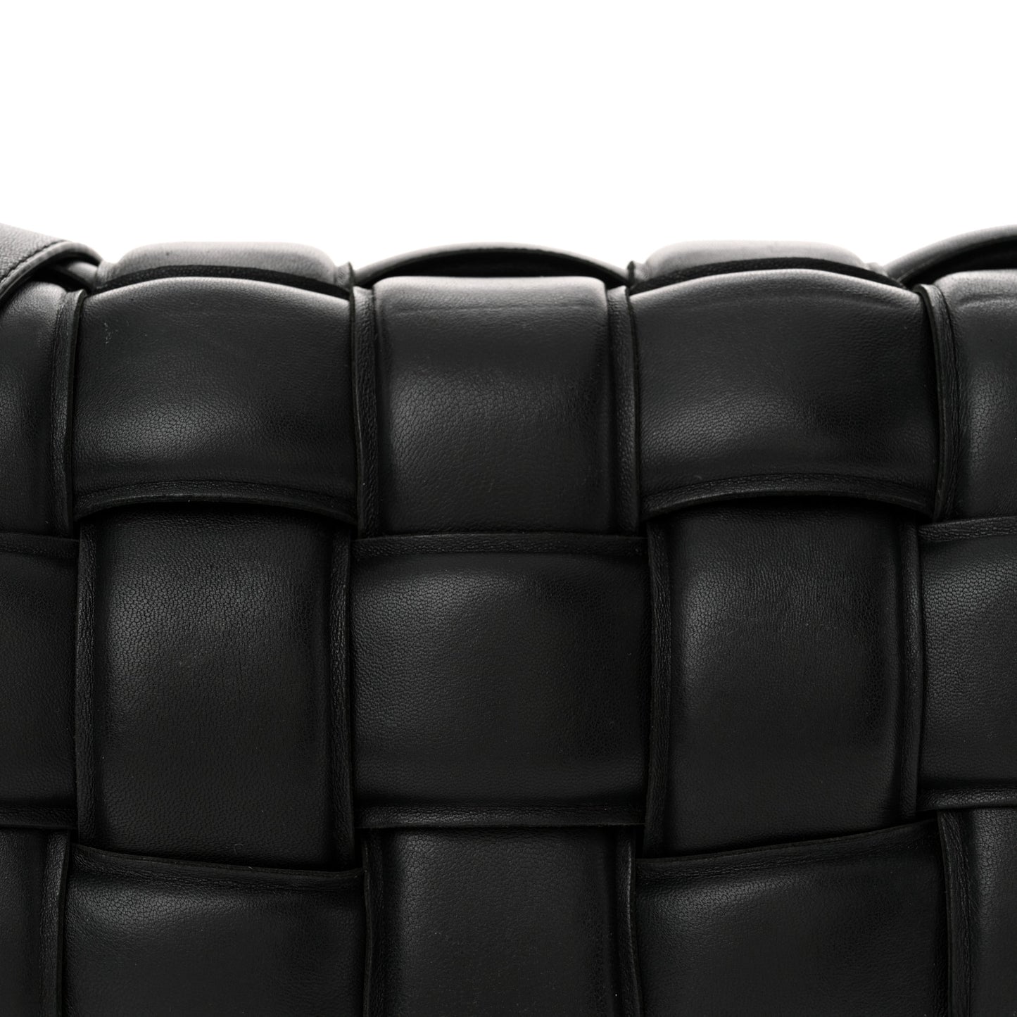 Nappa Maxi Intreccio Padded Cassette Crossbody Bag Black