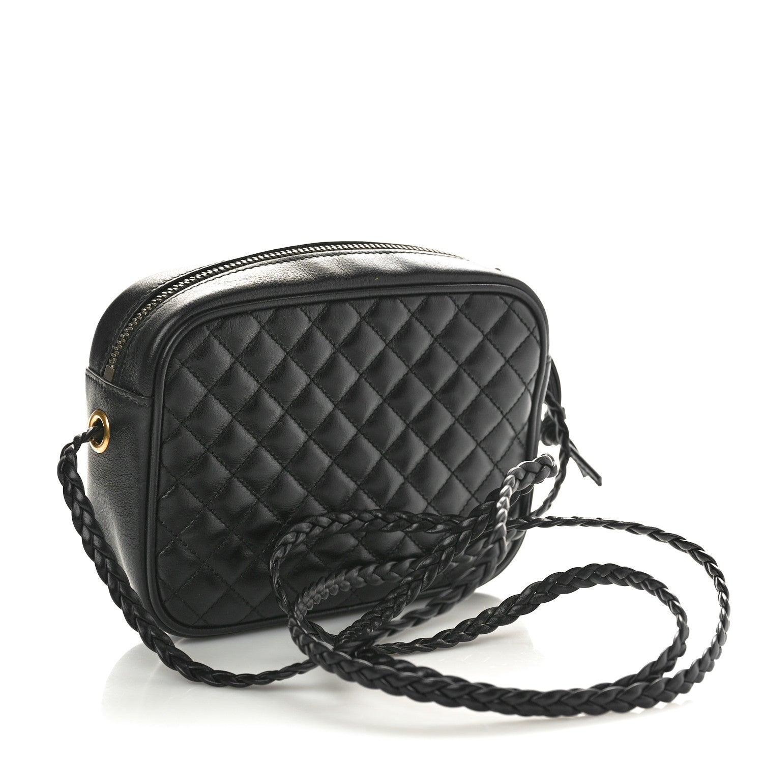Gucci Calfskin Trapuntata Web Mini GG Shoulder Bag Black 3 of 11