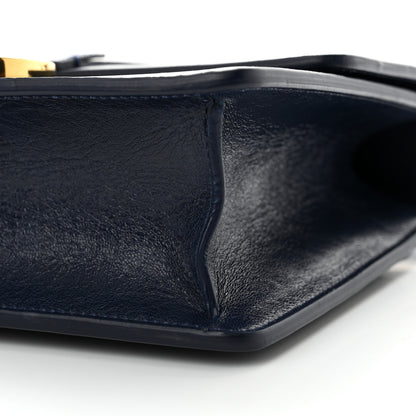 Christian Dior Shiny Crinkled Lambskin 30 Montaigne Flap Bag Indigo 10 of 12