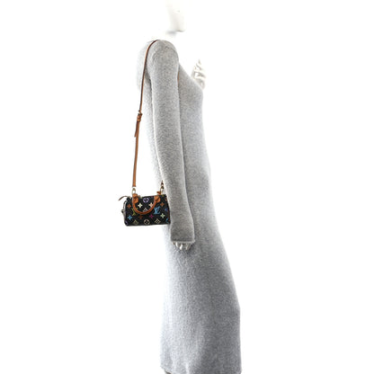 Louis Vuitton Monogram Multicolor Mini Sac HL Speedy Black 2 of 9
