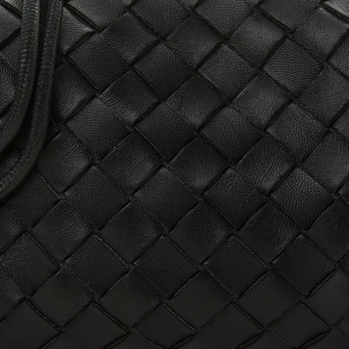 Nappa Intrecciato Mini Loop Camera Bag Black