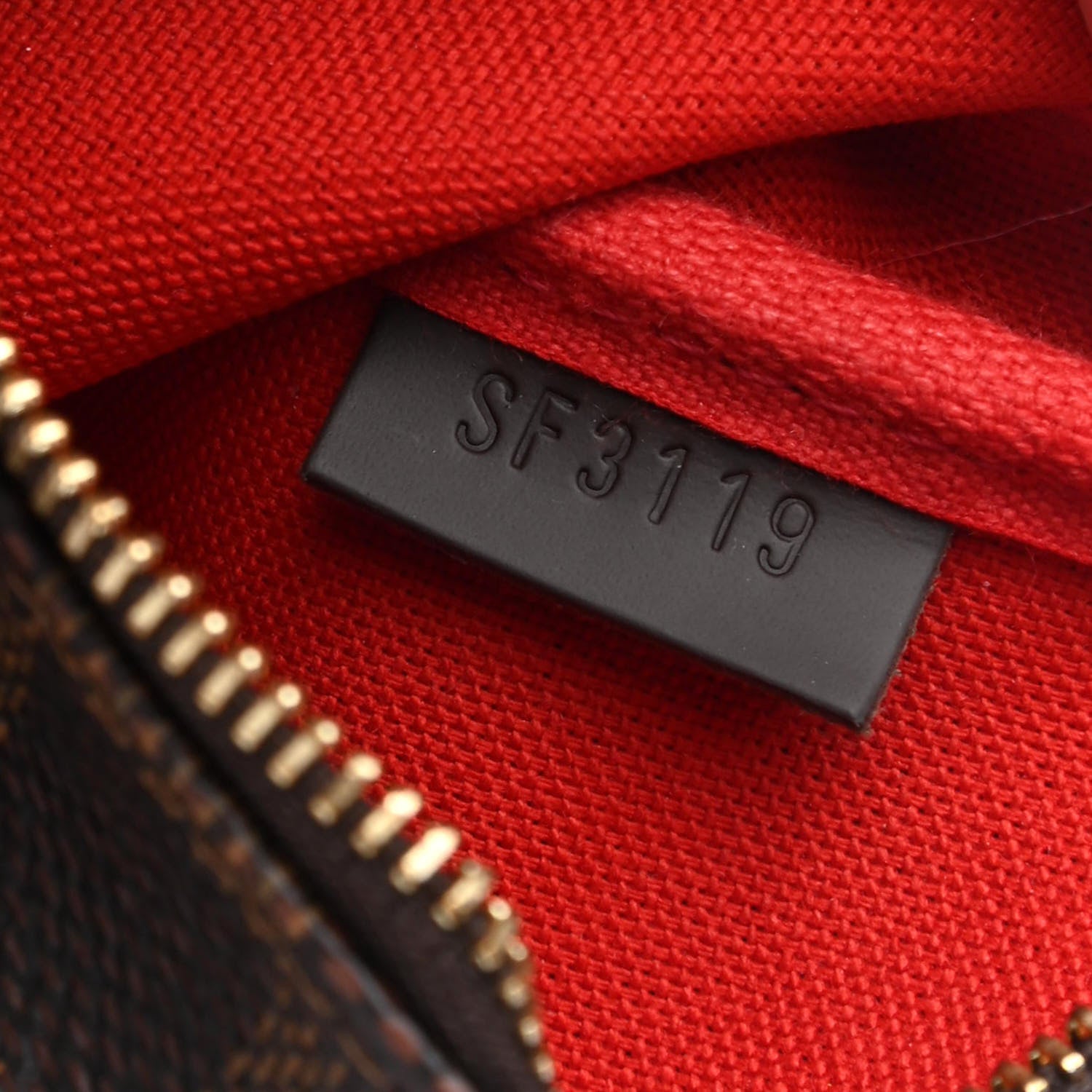 Louis Vuitton Damier Ebene 2019 Christmas Animation Mini Pochette Accessories Red 6 of 8