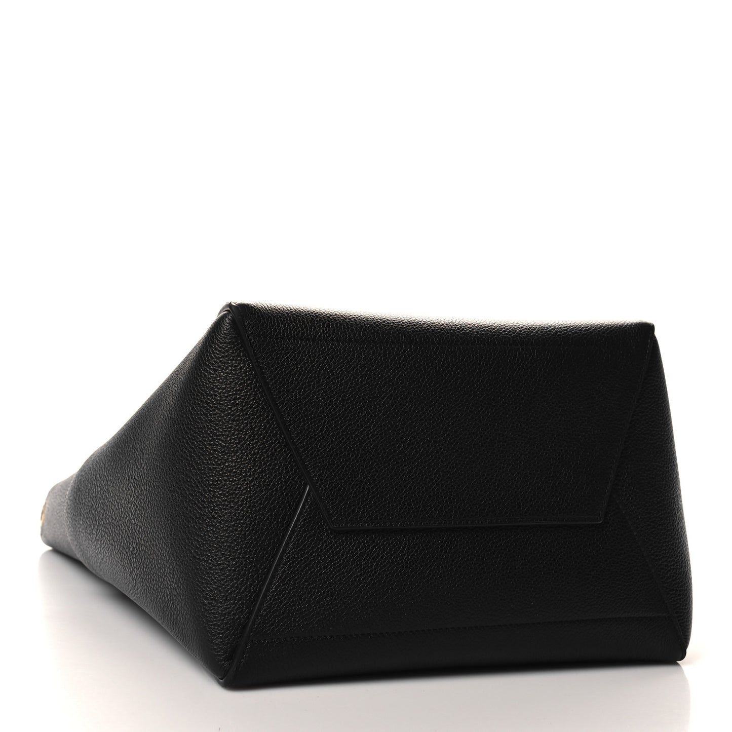 Soft Grained Calfskin Sangle Bucket Bag Black