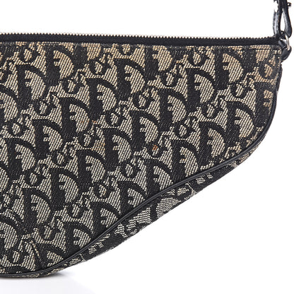 Christian Dior Monogram Mini Saddle Pochette Black 12 of 13
