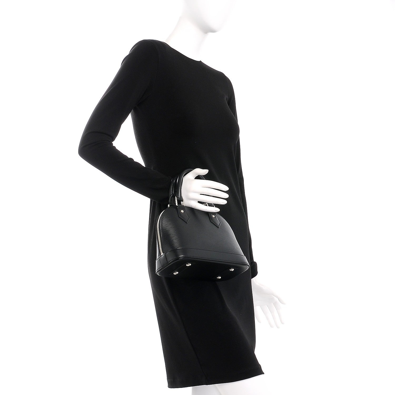 Louis Vuitton Epi Alma BB Black 2 of 9