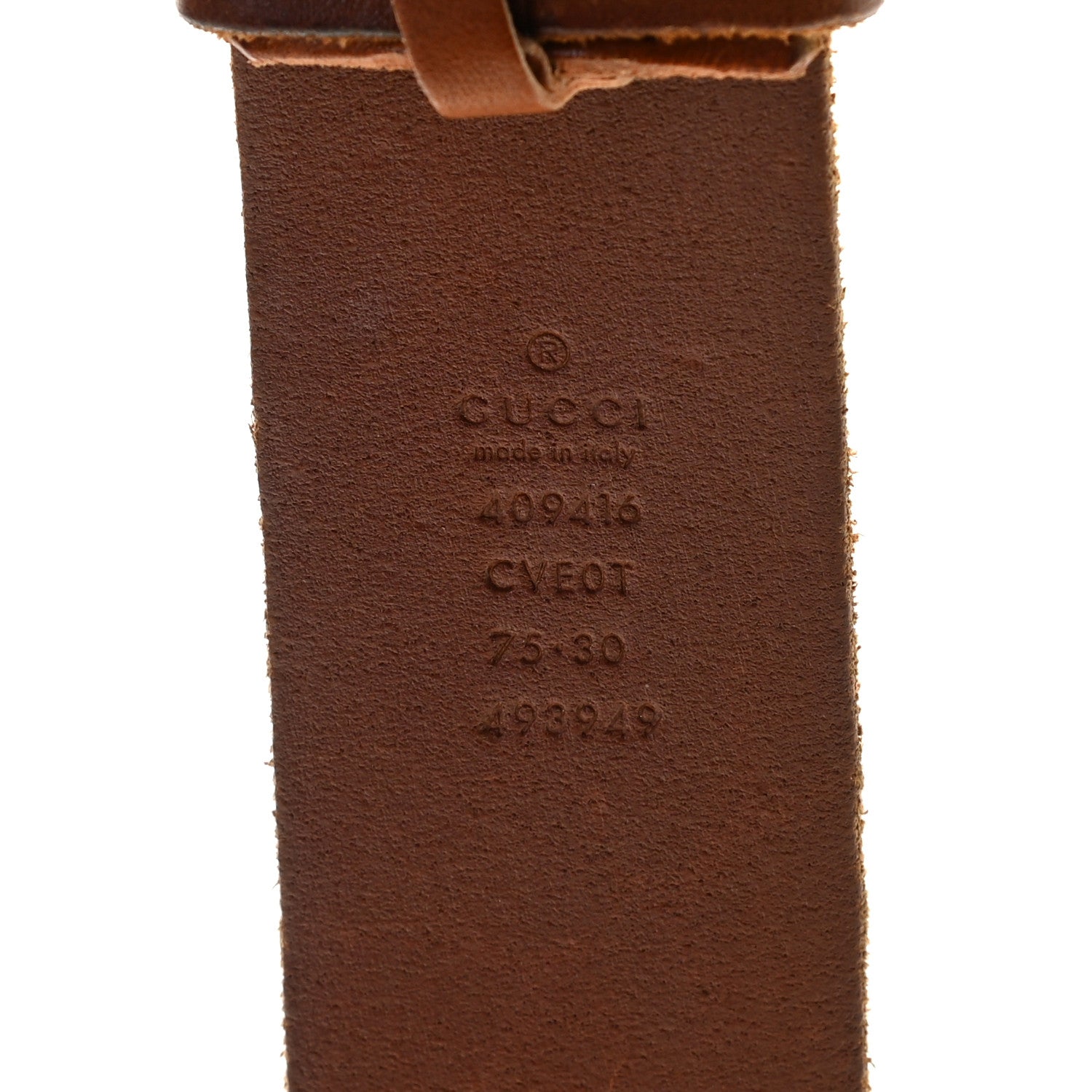 Gucci Faded Calfskin Double G 40mm Belt 75 30 Cuir 3 of 6