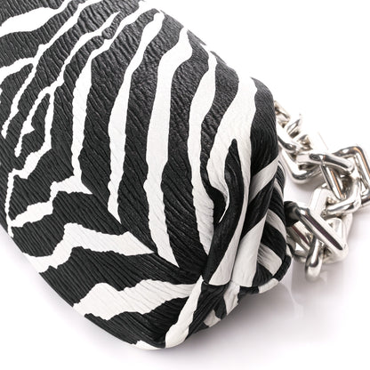 Bottega Veneta Nappa Zebra Print The Pouch Chain White Black 11 of 11