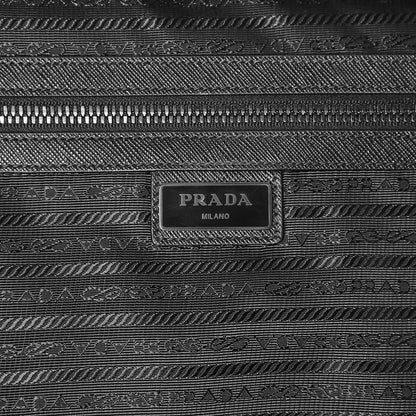 Prada Tessuto Nylon Saffiano Trolley Luggage Black 6 of 10