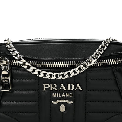 Prada Soft Calfskin Impunture Diagramme Belt Bag Black 7 of 9