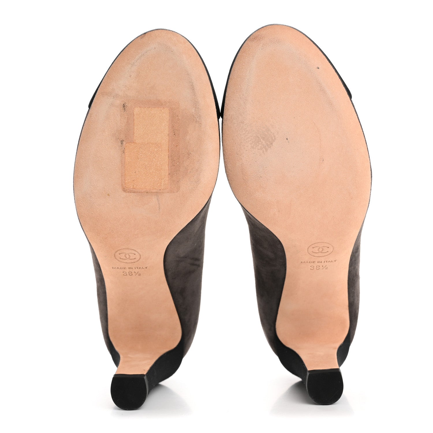Chanel Glitter Calfskin Grosgrain Cap Toe Pearl Pumps 36.5 6 of 10