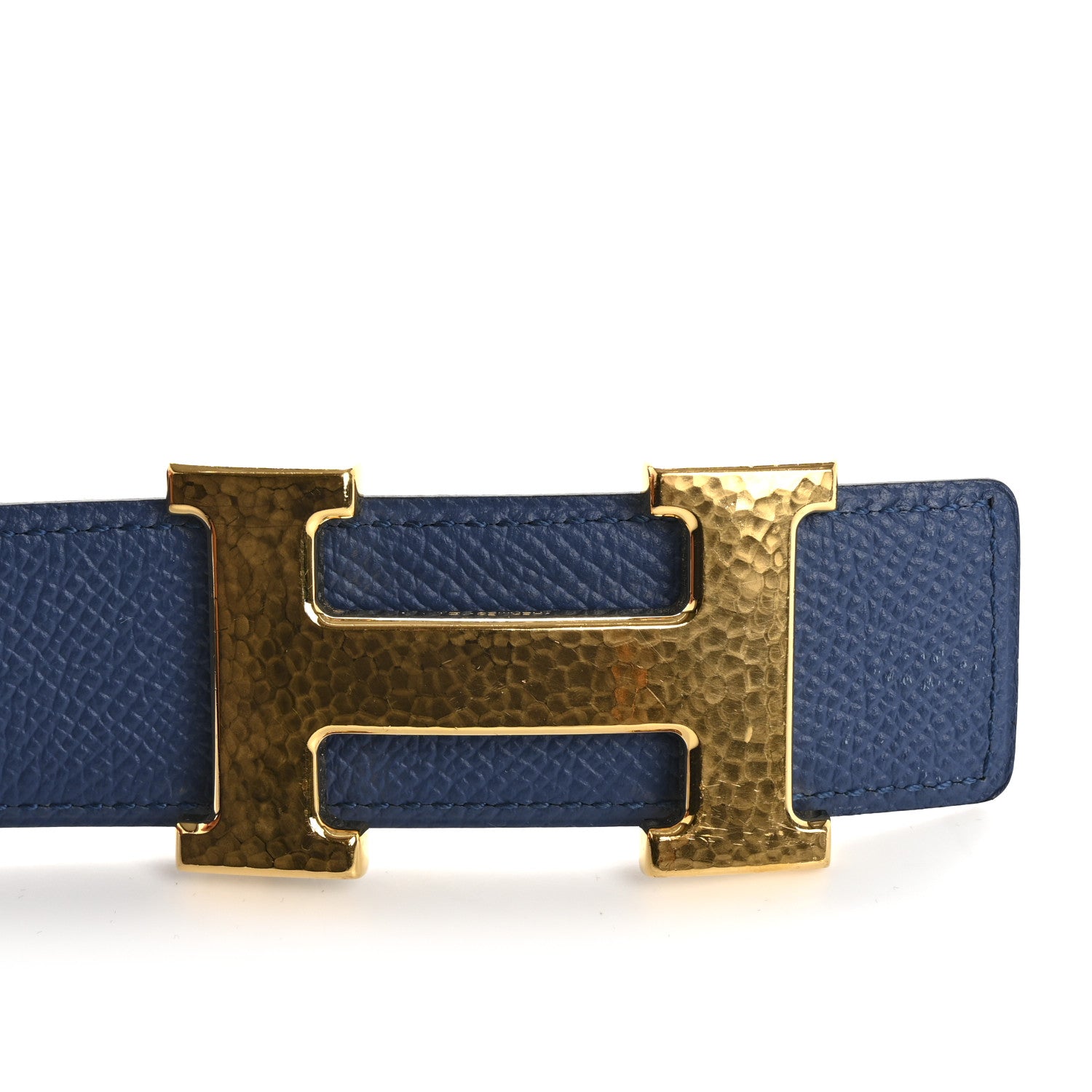 Hermes Epsom Swift 32mm Martelee H Belt 85 34 Bleu Agate Black 6 of 8