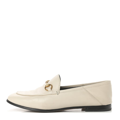 Gucci Lambskin Womens Brixton Horsebit Loafers 36.5 Mystic White 1 of 13