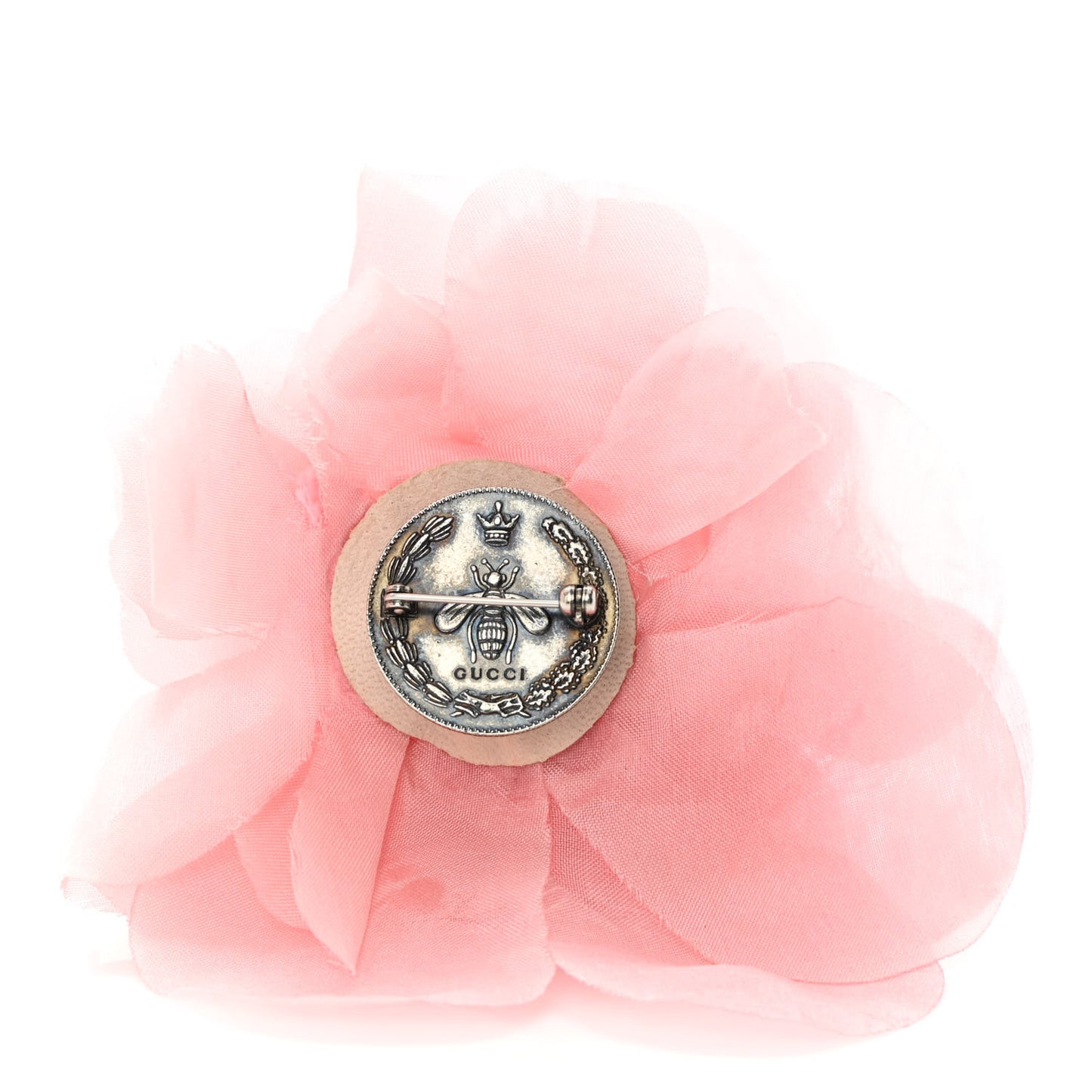 Fabric Flower Brooch Pink