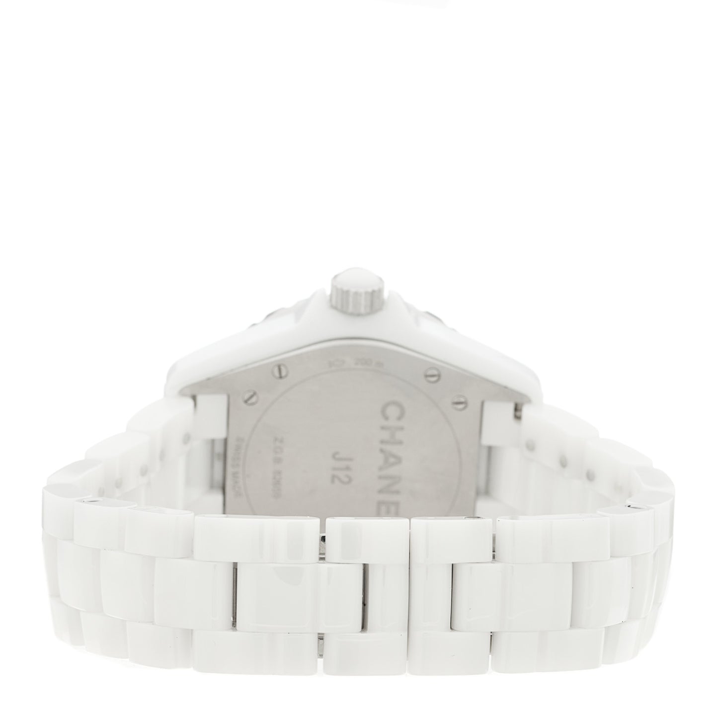 Stainless Steel Ceramic Diamond 38mm J12 Automatic Watch White