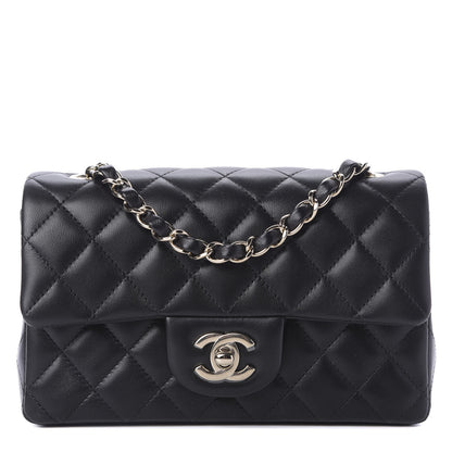 Chanel Lambskin Quilted Mini Rectangular Flap Black 1 of 10