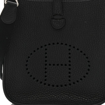 Hermes Taurillon Clemence Evelyne TPM Black 8 of 11