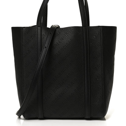 Balenciaga Smooth Calfskin Logo Perforated XXS Everyday Tote Black 6 of 8