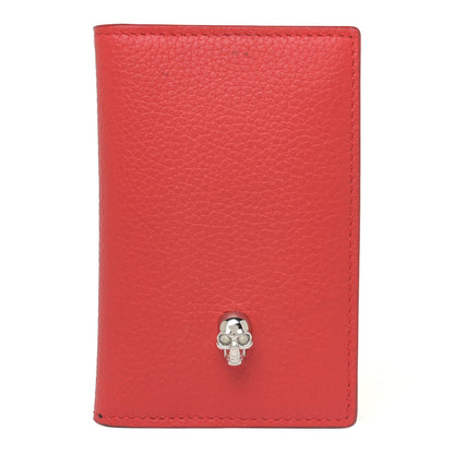 Alexander McQueen Grained Calfskin Small Skull Pocket Organizer Red 1 of 10