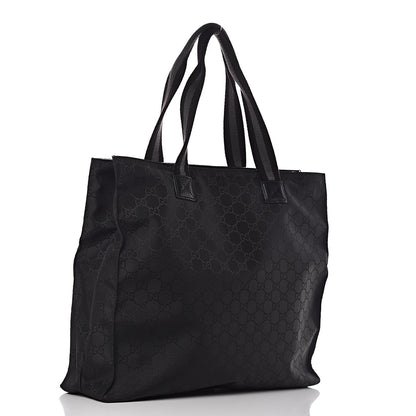 Gucci Nylon Monogram Tote Black 3 of 10