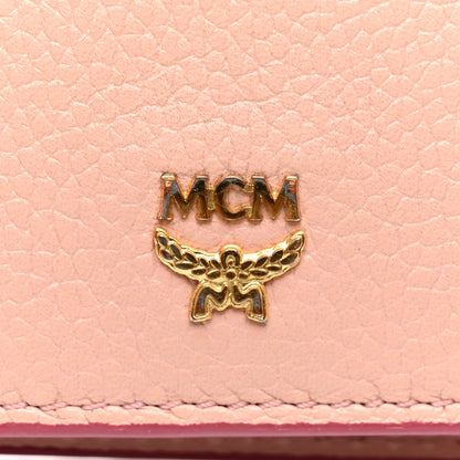 MCM Grained Calfskin Mina Mini Wallet Pink Blush 11 of 14